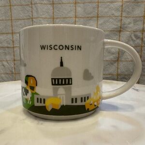 Starbucks Wisconsin Mug - White and Yellow